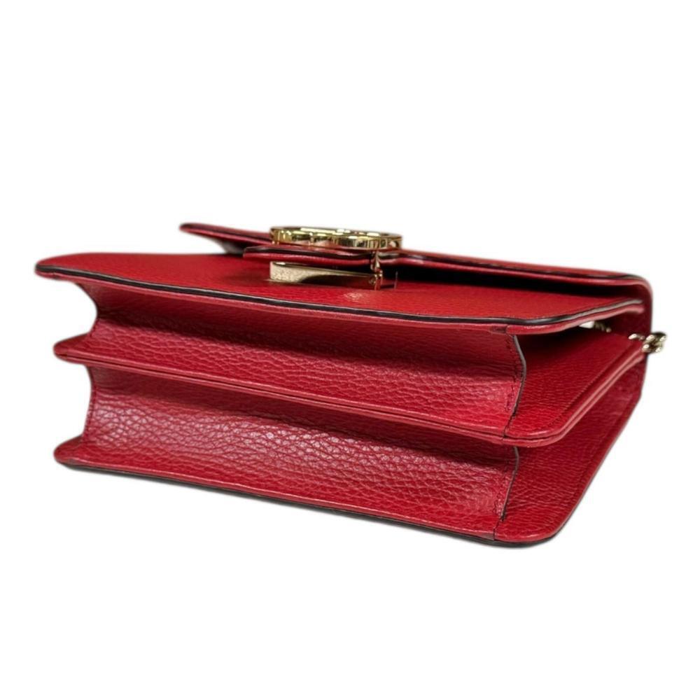 GUCCI Red Leather Shoulder Bag - Picture 5 of 10